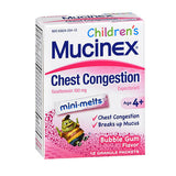 Mucinex Childrens Chest Congestion Mini-Melts Packets Bubble Gum 12 each By Mucinex