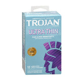 Trojan, Trojan Ultra Thin For Ultra Sensitivity Lubricated Condoms, 12 each