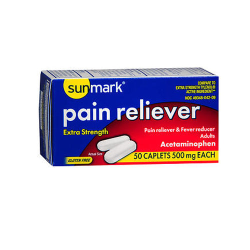 Sunmark, Sunmark Pain Reliever, 500 mg, 50 tabs