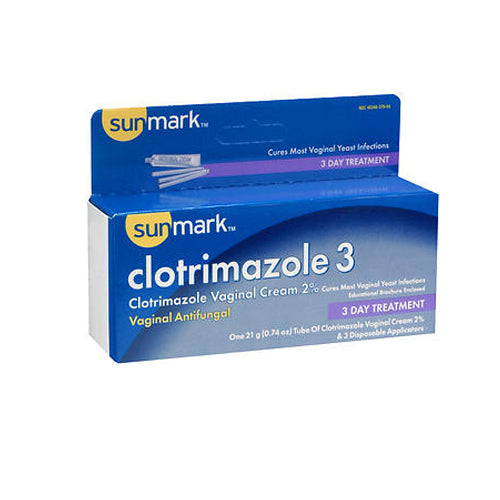 Sunmark Clotrimazole 3 Vaginal Antifungal Cream 0.7 oz By Sunmark