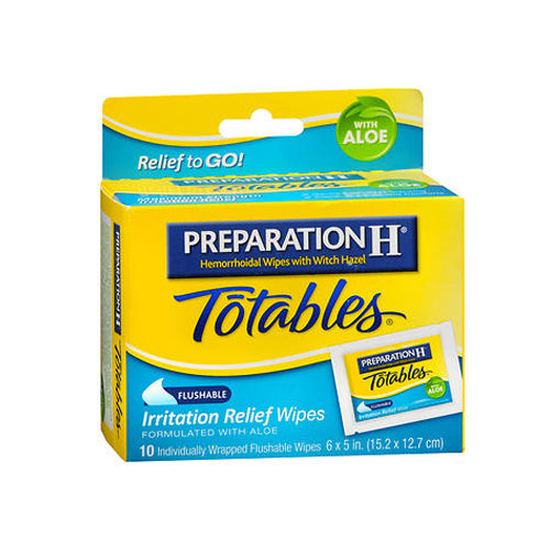 Preparation H Hemorrhoidal Wipes With Witch Hazel Flushable Wipes 10 each By Preparation H