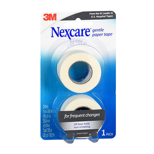 Nexcare, Nexcare Gentle Paper Carded First Aid Tape, 1 in x 10 yds 2 each