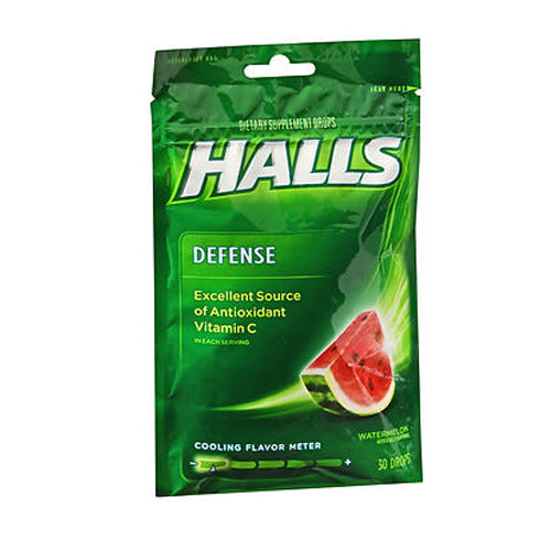 Halls Defense Vitamin C Drops Watermelon 30 each By Halls