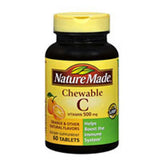 Nature Made, Nature Made Vitamin C Chewables Orange, 500 mg, 60 tabs