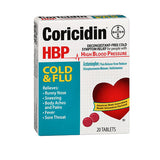 Coricidin Hbp Cold/Flu Tabs 20 tabs By Afrin