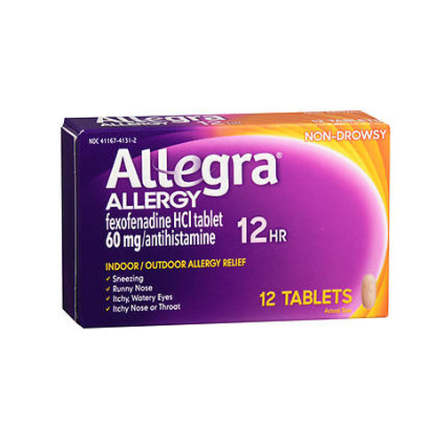 Allegra, Allegra Adult 12 Hour Allergy Relief, 12 tabs