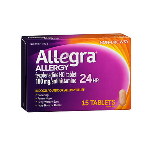Allegra Adult 24 Hour Allergy Relief 15 tabs By Allegra