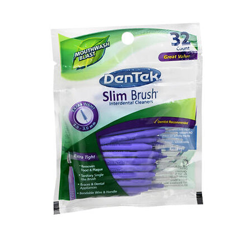 Dentek Slim Brush Cleaners 32 each By Dentek