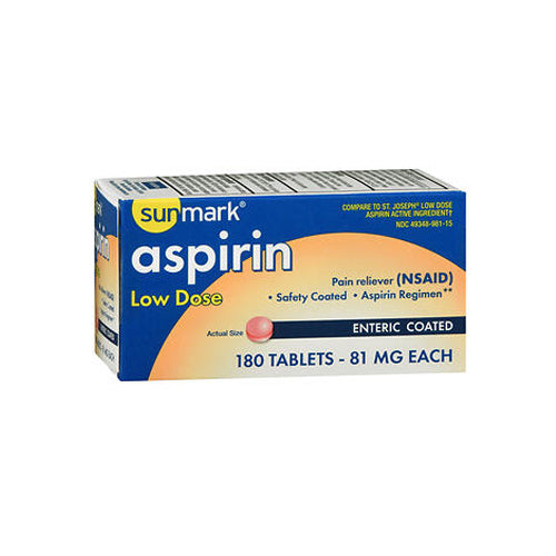Sunmark Aspirin Adult Low Strength 180 tabs By Sunmark