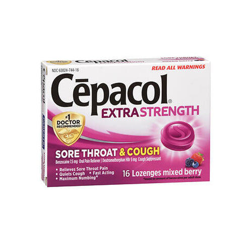 Cepacol Maximum Numbing Sore Throat Mixed Berry 16 each By Airborne