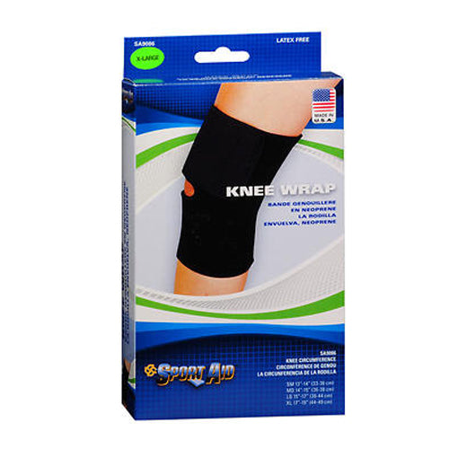Sportaid Knee Wrap Neoprene Black X-Large 17-19 inches 1 each By Sport Aid