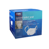 Carex E-Z Lock Raised Toilet Seat With Non-Adjustable Handles 1 each By Carex