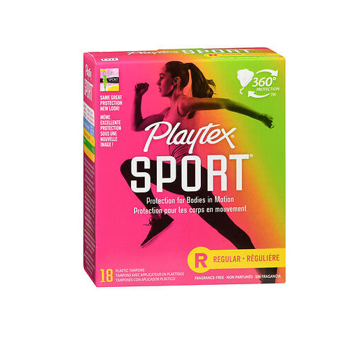Playtex, Playtex Sport Tampons, Regular Unscented 18 each