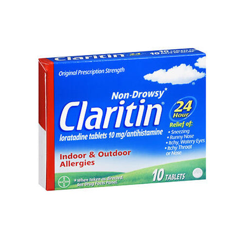 Afrin, Claritin 24 Hour Allergy, 10 mg, 10 tabs