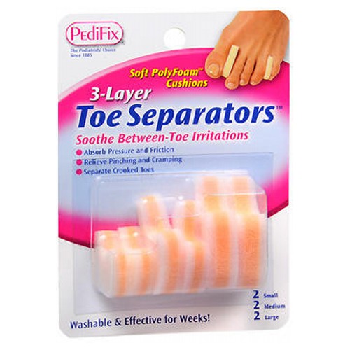 3-Layer Toe Separators 6 each by Pedifix