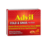 Advil Cold and Sinus Coated Caplets 40 Tab By Caltrate