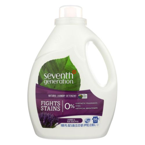 Natural 2X Concentrated Liquid Laundry Detergent Blue Eucalyptus and Lavender 100 OZ By Seventh Generation
