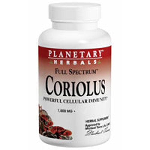 Planetary Herbals, Coriolus Full Spectrum, 1000 mg, 60 tabs