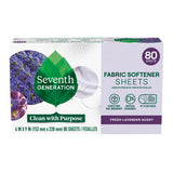Fabric Softener Sheets Fresh Lavender Scent 80 Count by Seventh Generation