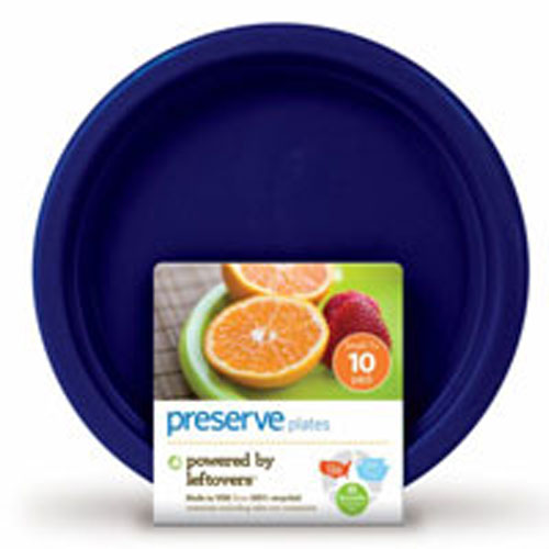 Reusable Plastic Plates Small Midnight Blue 10 CT By Preserve