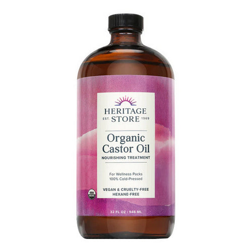 Heritage Store, Castor Oil Organic, 32 OZ
