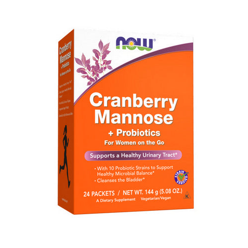 Now Foods, Cranberry Mannose plus Probiotics, 24 each