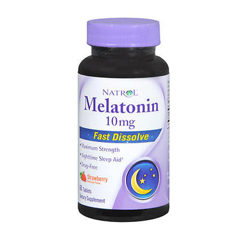 Melatonin Fast Dissolve Strawberry, 60 Tabs By Natrol