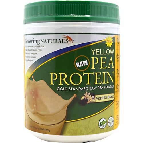 Yellow Pea Protein Vanilla Blast 16 OZ By Growing Naturals