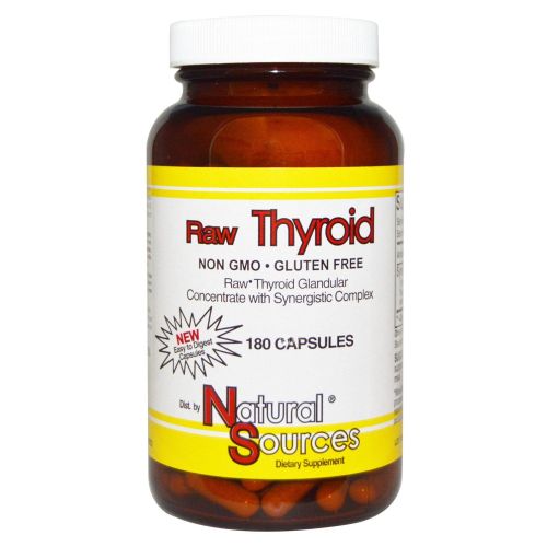 Raw Thyroid 180 Caps By Natural Sources