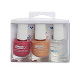 Natural Nail Beauty Kit Water-Based Nail Polish Pretty Me 3 PEACE By Suncoat Products inc