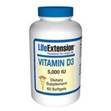 Life Extension, Vitamin D3, 125 mcg (5000 IU), 60 SoftGels