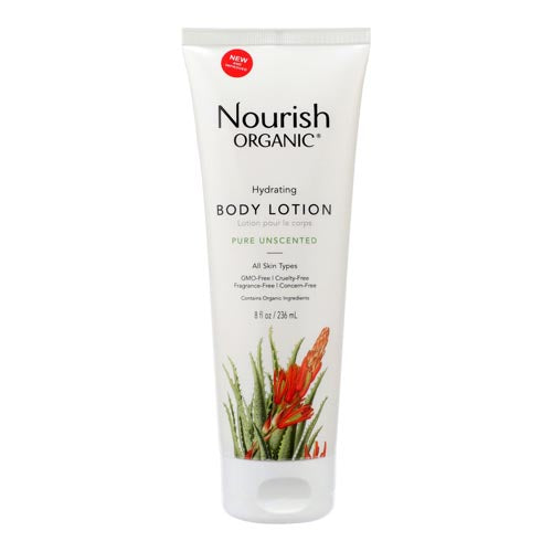 Nourish, Organic Body Lotion, Pure Unscented 8 OZ