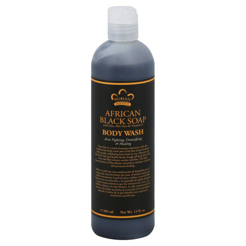 Body Wash African Black Soap 13 OZ By Nubian Heritage