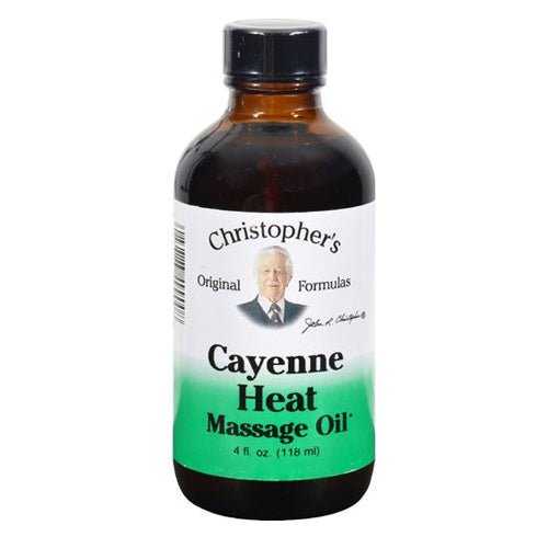 Cayenne Heat Massage Oil 4 oz By Dr. Christophers Formulas