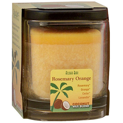 Eco Palm Square Jar Rosemary Orange Peach 8 oz By Aloha Bay