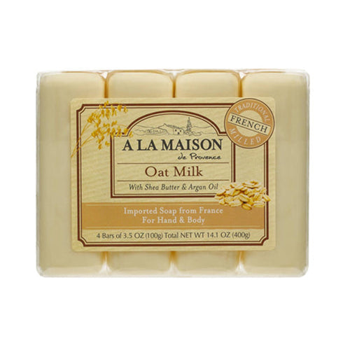 A La Maison, Bar Soap Value Pack, Oat Milk 4 CT