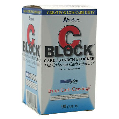 C-Block Carb and Starch Blocker 90 Caplets By Absolute Nutrition