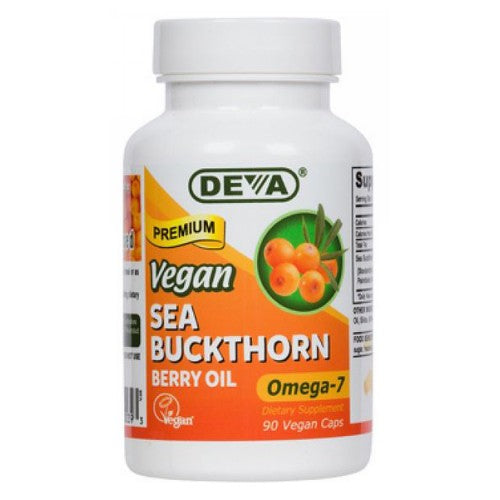 Vegan Sea Buckthorn Berry Oil-Omega-7 90 VEG CAPS By Deva Vegan Vitamins