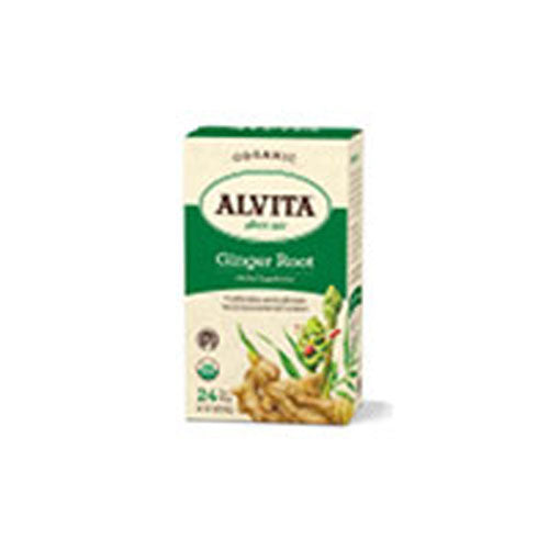 Organic Herbal Tea Ginger Root 24 BAGS By Alvita Teas