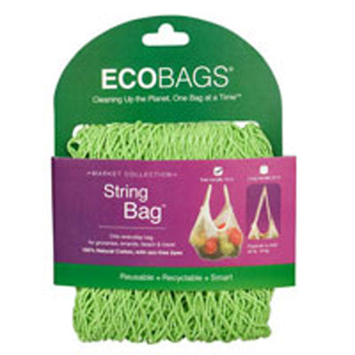 String Bag Tote Handle Natural Cotton Sage 1 BAG By Eco Bags