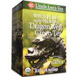 Uncle Lees Teas, Organic Whole Leaf Dragon Well Green Tea, 18 Bags