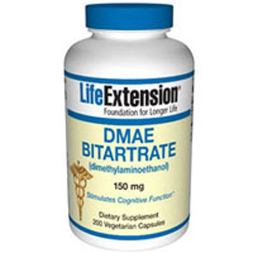 Life Extension, DMAE Bitartrate, 150 mg, 200 Vcaps