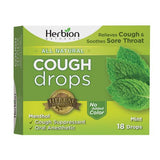Herbion, All Natural Cough Drops, Mint 18 Lozenges