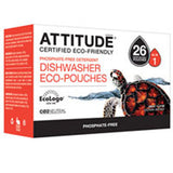 Attitude, Dishwasher Detergent Eco Pouches, 26 Pouch