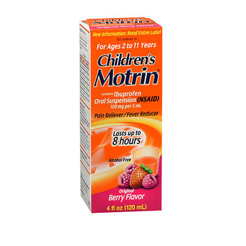 Motrin Children's Ibuprofen Oral Suspension Original Berry Flavor 4 oz By Motrin
