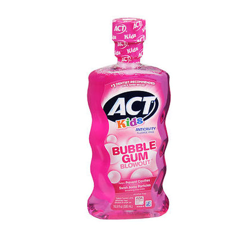 Act, ACT Kids Anticavity Fluoride Rinse, Bubblegum Blowout 16.9 Oz