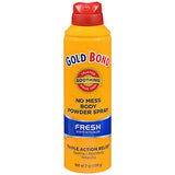 Gold Bond, Gold Bond No Mess Powder Spray, Fresh Scent With Aloe 7 oz