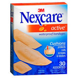 3M, Nexcare Active Waterproof Assorted Bandages, 30 Each