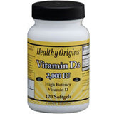 Healthy Origins, Vitamin D3, 2000 IU, 120 Soft Gels