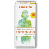 Emerita, Organic Cotton Regular Applicator Tampons, Fragrance Free 16 ct